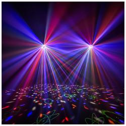 LIGHT4ME OCTALED efekt świetlny disco RGBWA flower laser stroboskop